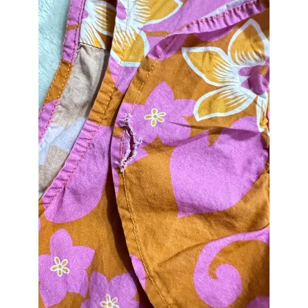 Warm Sierra Midi Dress Women's Size 1 Pink Orange Floral Ruffle Sleeveless RTR - Picture 9 of 15